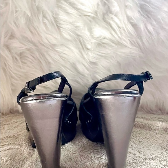 🔥🔥Women’s Authentic PRADA Slingback Clogs Heels Shoes Sz 10 / 40 - Picture 5 of 7